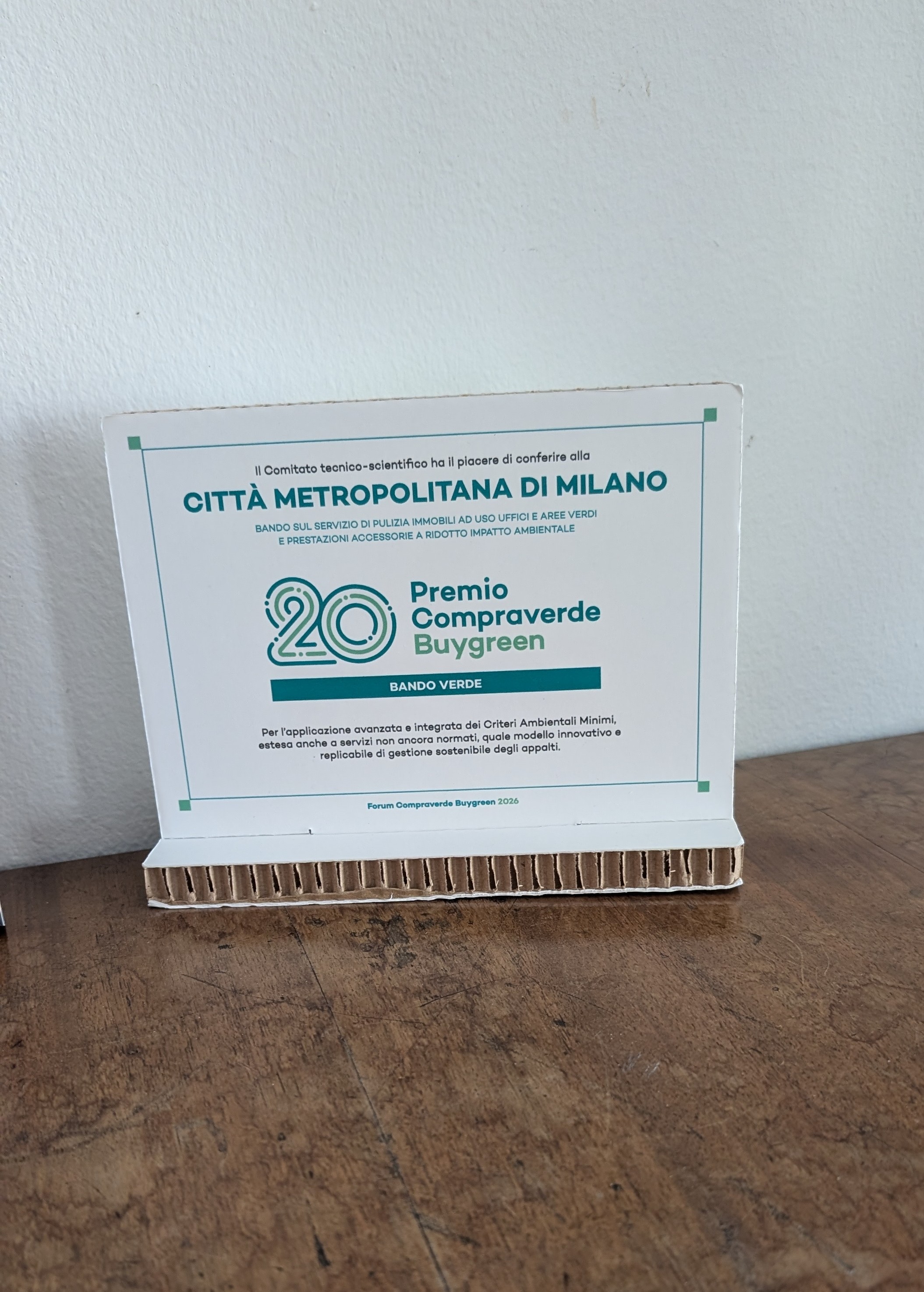 Premio Compraverde a CMM Premio Compraverde a CMM