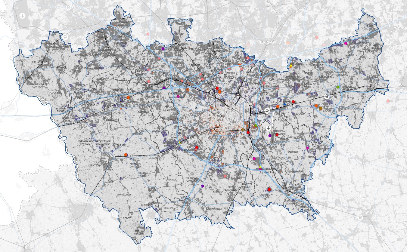 Localizzazione dei magazzini dei principali distributori logistici
