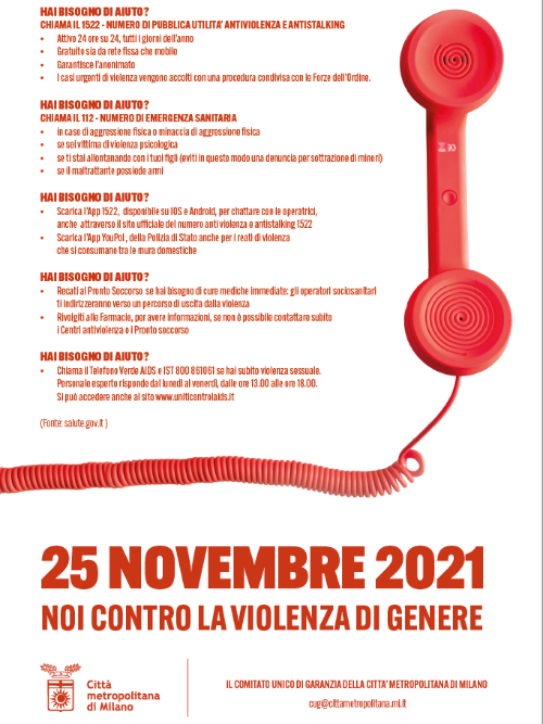 25 novembre 2021 Giornata contro la violenza sulle donne