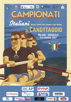 Locandina Campionati italiani canottaggio 2017